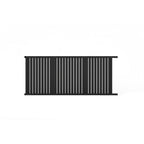 Vertical slat sliding gate in black 5015mm - XGATE NZ