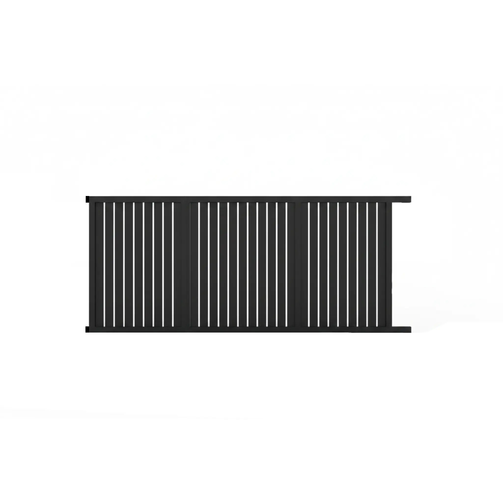 Vertical slat sliding gate in black 5015mm - XGATE NZ