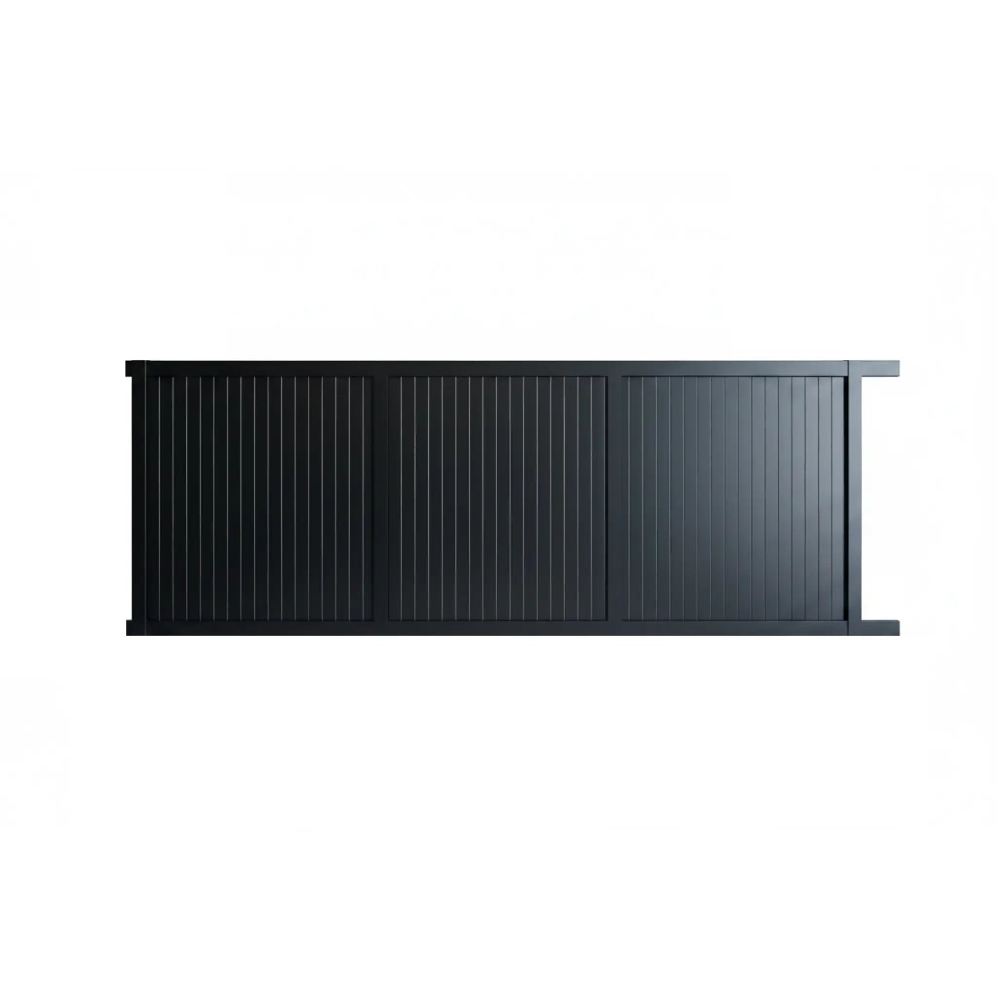 Vertical tongue and groove sliding gate in black 5015mm - XGATE NZ