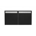 Top window aluminium double swing gates in black - XGATE NZ