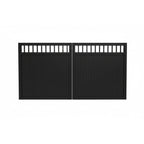Top window aluminium double swing gates in black - XGATE NZ