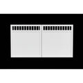 Top window aluminium double swing gates in white - XGATE NZ