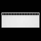 Top window aluminium sliding gate in white - XGATE NZ