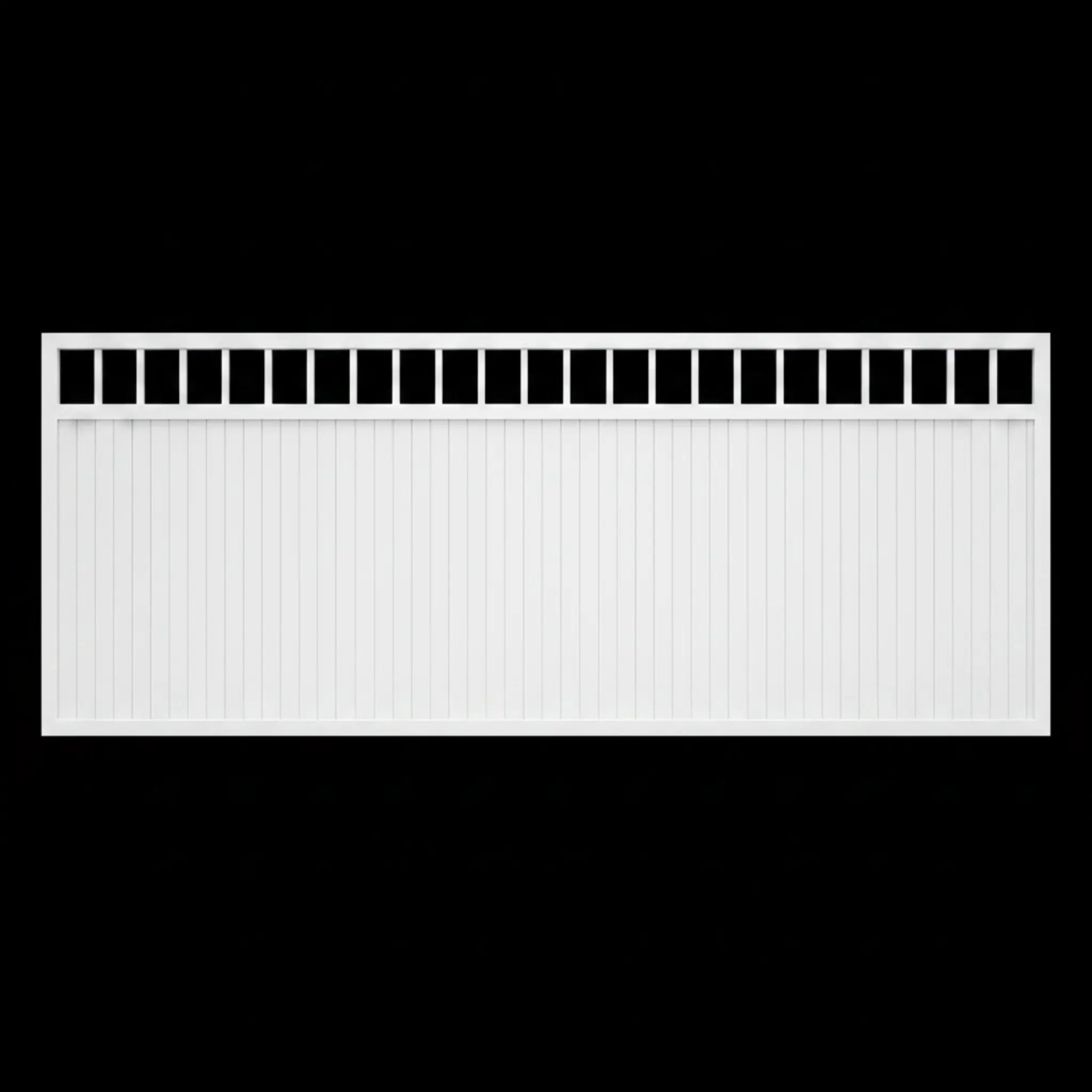 Top window aluminium sliding gate in white - XGATE NZ