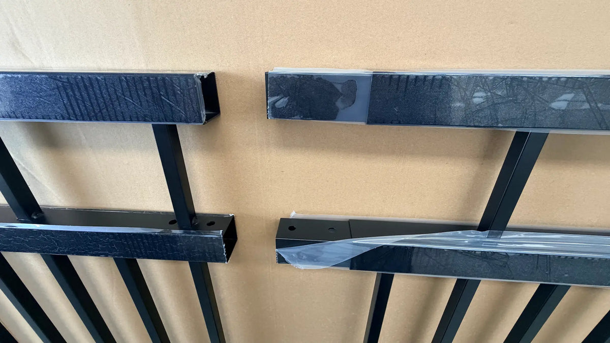 Straight Top Aluminium Sliding Gate | Black | XG01B | NZ